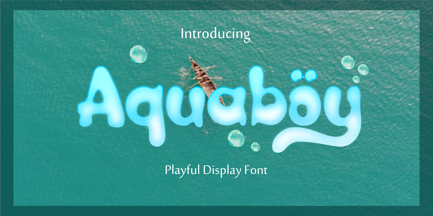 Ejemplo de fuente Aquaboy Regular
